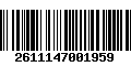 Código de Barras 2611147001959