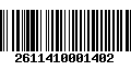 Código de Barras 2611410001402