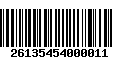 Código de Barras 26135454000011