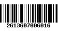 Código de Barras 2613607006016