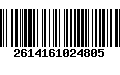 Código de Barras 2614161024805