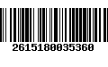 Código de Barras 2615180035360