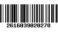 Código de Barras 2616039020278