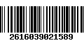 Código de Barras 2616039021589