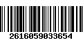 Código de Barras 2616059033654