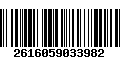 Código de Barras 2616059033982