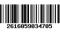 Código de Barras 2616059034705