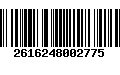 Código de Barras 2616248002775