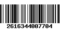 Código de Barras 2616344007704