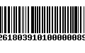 Código de Barras 261803910100000089