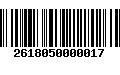 Código de Barras 2618050000017