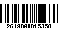 Código de Barras 2619000015358