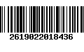 Código de Barras 2619022018436