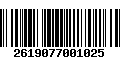 Código de Barras 2619077001025