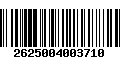 Código de Barras 2625004003710