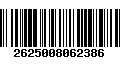 Código de Barras 2625008062386