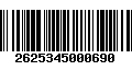 Código de Barras 2625345000690