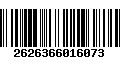 Código de Barras 2626366016073