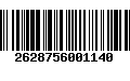 Código de Barras 2628756001140