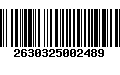 Código de Barras 2630325002489