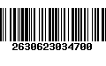 Código de Barras 2630623034700