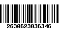 Código de Barras 2630623036346