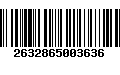 Código de Barras 2632865003636