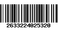 Código de Barras 2633224025320