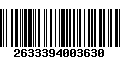 Código de Barras 2633394003630