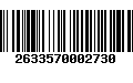 Código de Barras 2633570002730