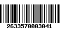 Código de Barras 2633570003041