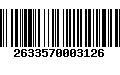 Código de Barras 2633570003126