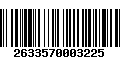 Código de Barras 2633570003225