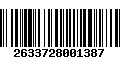 Código de Barras 2633728001387