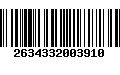 Código de Barras 2634332003910