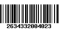 Código de Barras 2634332004023