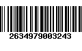 Código de Barras 2634979003243