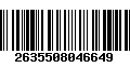 Código de Barras 2635508046649