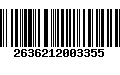 Código de Barras 2636212003355