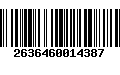 Código de Barras 2636460014387