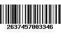 Código de Barras 2637457003346