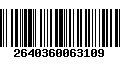 Código de Barras 2640360063109