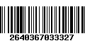 Código de Barras 2640367033327