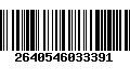 Código de Barras 2640546033391