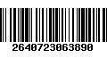 Código de Barras 2640723063890