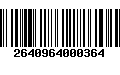 Código de Barras 2640964000364