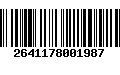 Código de Barras 2641178001987