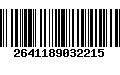 Código de Barras 2641189032215