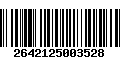 Código de Barras 2642125003528