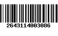 Código de Barras 2643114003086